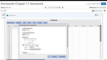 Chapter 7 Proportion Interval Statcrunch