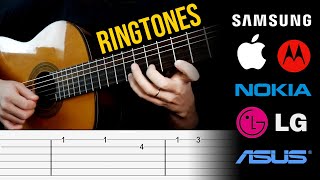 8 FAMOUS RINGTONES ON THE GUITAR | with TABS | (Samsung, Apple, Nokia...) screenshot 5