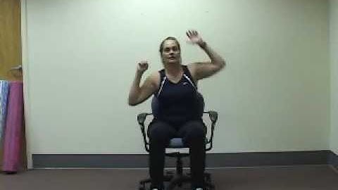 Sitting Dynamic Stretch Exercise: Overhead Reach