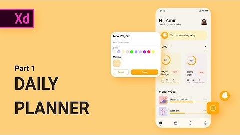 [1] Daily Planner To-Do App | UI/UX Design in Adobe Xd | SpeedArt Tutorial