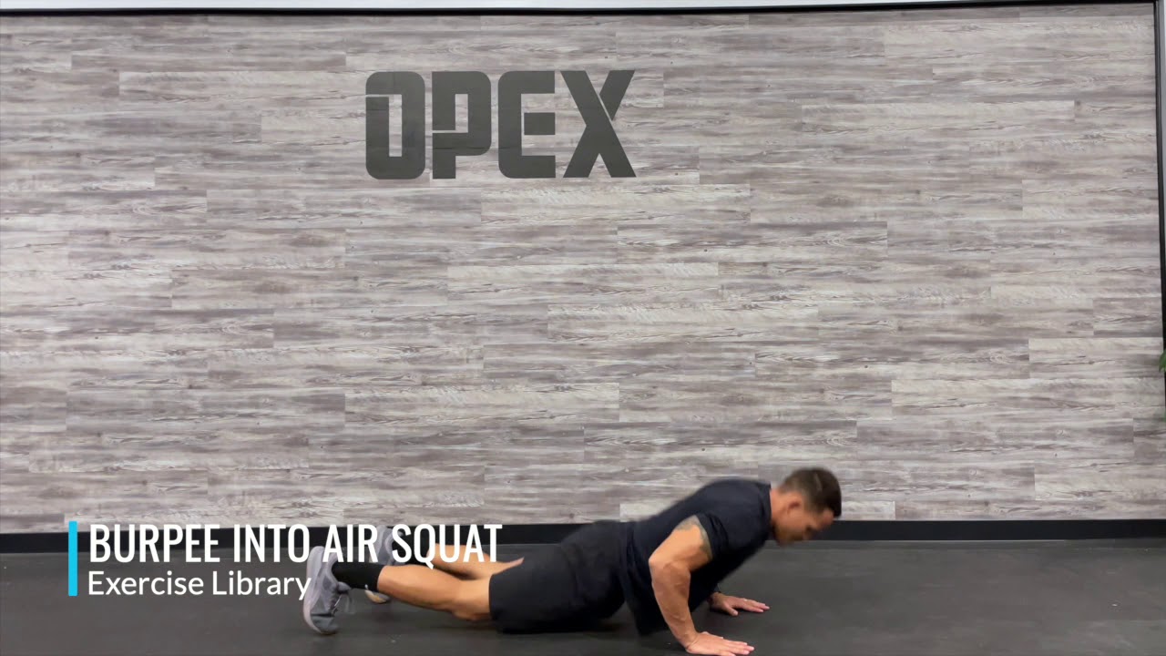 Burpee into Air Squat