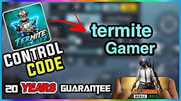 2021 l New Termite Gamer CONTROL Code And New Sensitivity codell BGMI ll best 4 finger claw for BGMI