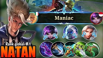 MANIAC! INSANE ATK SPEED NATAN. BEST BUILD NATAN 2022! ~ Mobile Legend Bang Bang