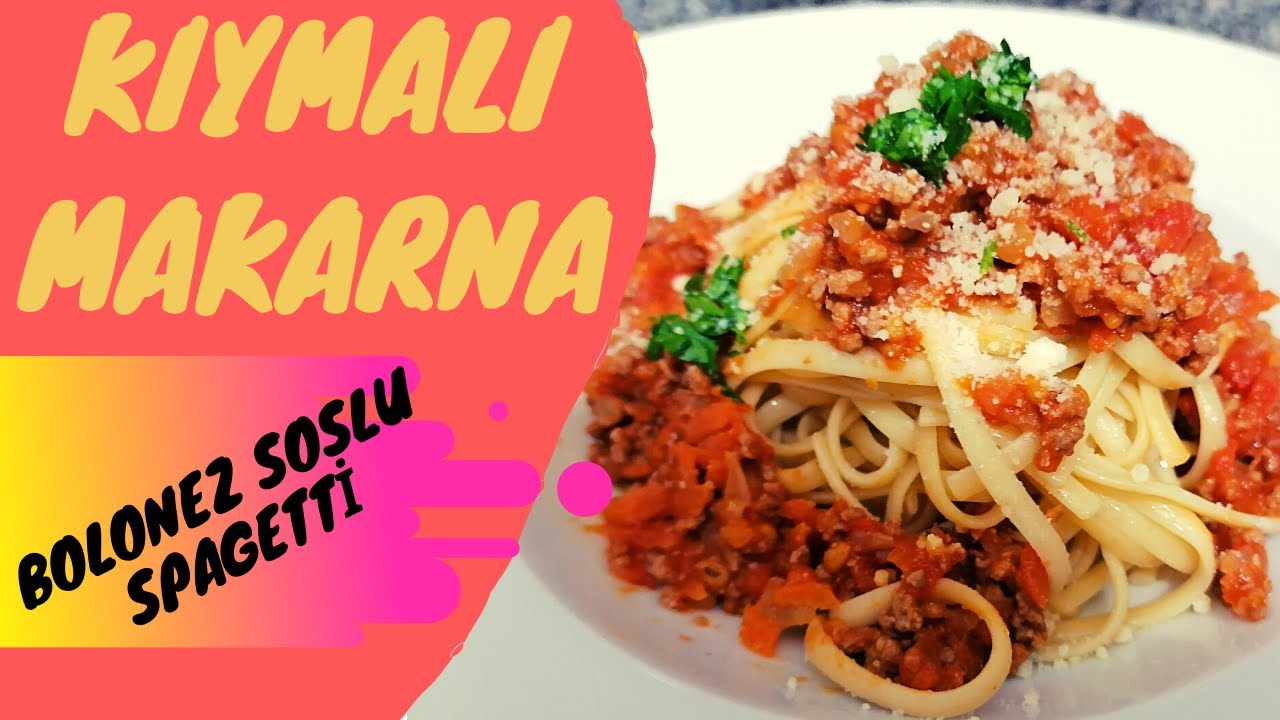 BOLONEZ SOSLU MAKARNA,kıymalı makarna tarifi , makarna sosu,makarna,yemek tarifleri , kıymalı yemek