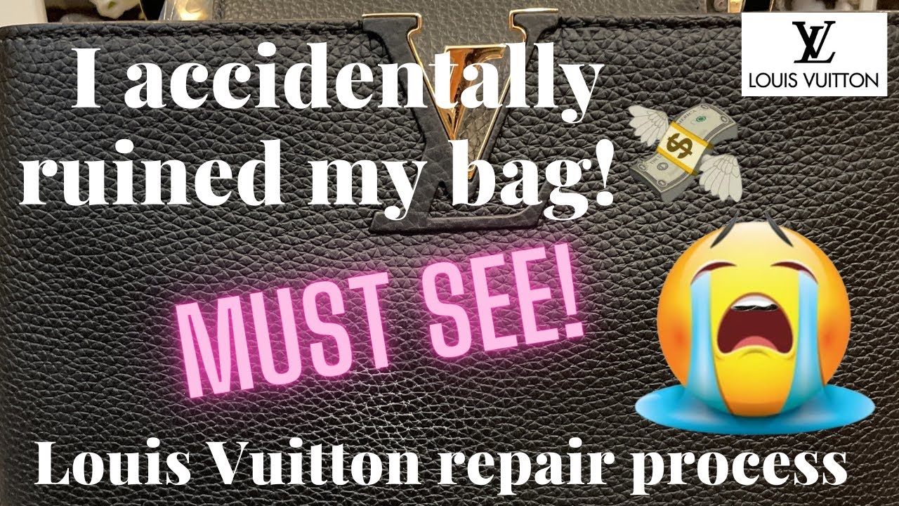 Louis Vuitton 2021 REPAIR PROCESS Online with repair costs and results of  edge revarnishing 
