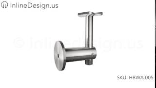 Handrail Wall Bracket Round for Flat and Round Tube Handrail Wall Bracket Redshift Quasar