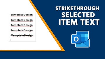 How to Strikethrough Selected Item Text in Outlook