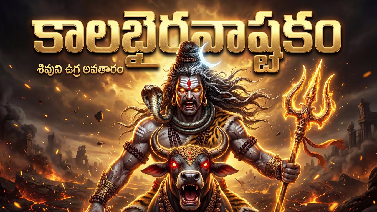 కాలభైరవ అష్టకం | KALABHAIRAVA ASHTAKAM With Telugu Lyrics | Powerful Lord Shiva Songs Telugu