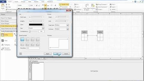 MS Visio 2010 - Creating -Crows Foot- Relationships