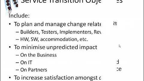 010 CSU ITIL v3 Service Transition Goals and Objectives