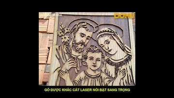 Tranh Gia Đình Thánh Gia DOHU115 Bằng Gỗ Cắt Laser - Đẹp Độc Lạ