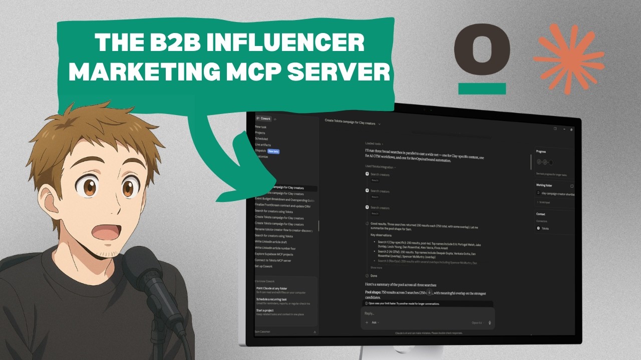 B2B Influencer Marketing MCP Server - AI Creator Vetting Demo (Claude + Toksta)