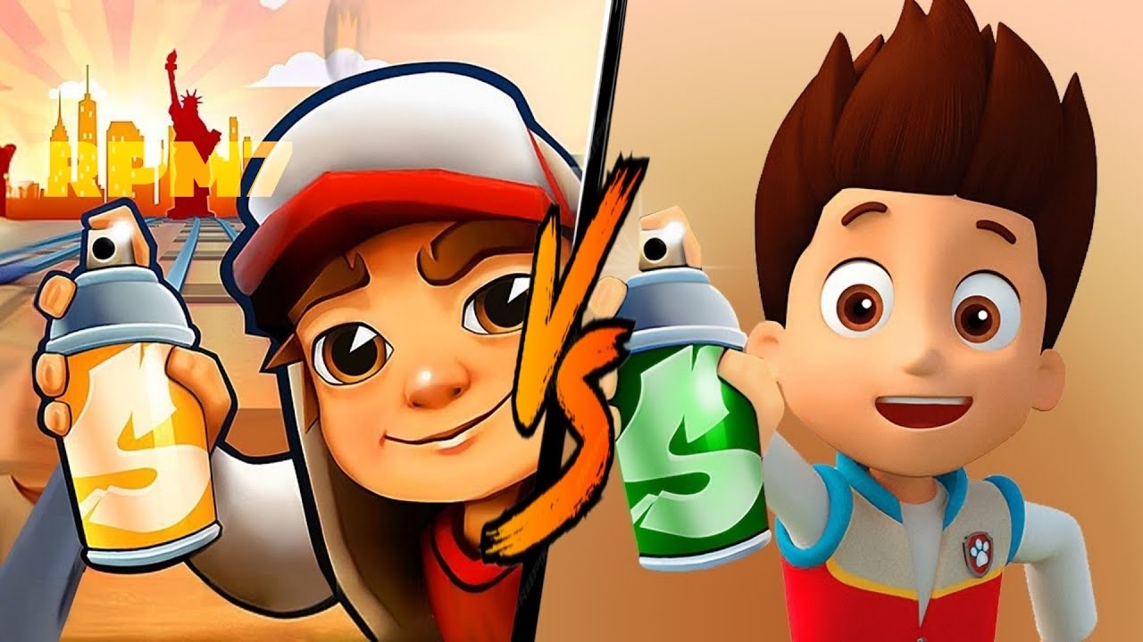 Subway surfer jack 🆚 Paw patrol ryder #subwaysurfers #pawpatrol 💀🔴🔞 #sonic #games #subway 
