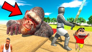 GIANT GORO HIDDEN TRAP vs EVERY UNIT CHALLENGE SHINCHAN and CHOP in ANIMAL REVOLT BATTLE SIMULATOR