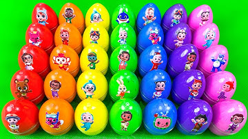 Cocomelon Slime 🌈 Finding Surprise Slime Eggs with JJ & Pinkfong! Satisfying ASMR