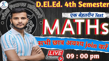 up deled 4th sem math  / deled forth semester maths PYQ / shailesh classes