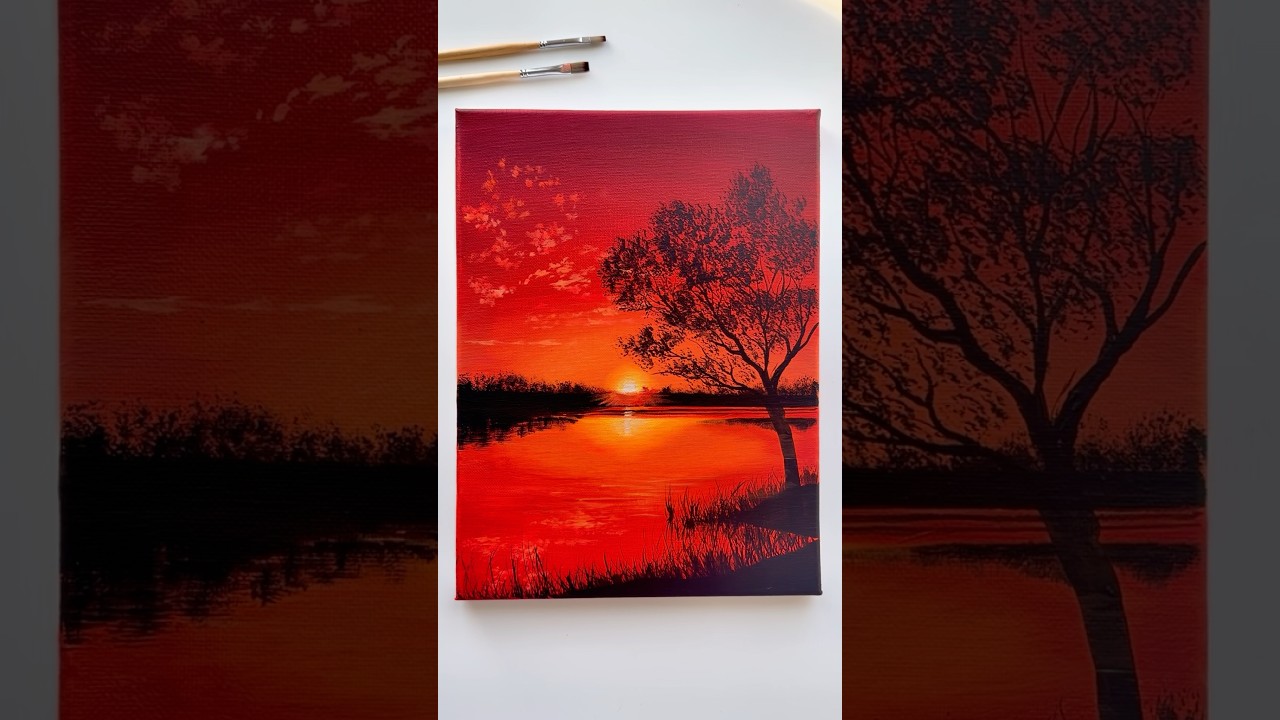 Crimson sunset therapy 🌅❤️  