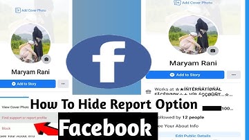 How to Hide Report Option on Facebook || Facebook main Report Option Ko kaise Hide Kare
