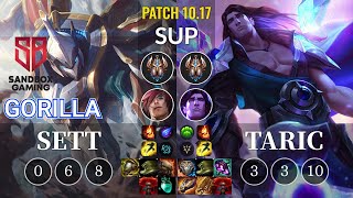 SB GorillA Sett vs Taric Sup - KR Patch 10.17