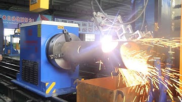 8 axis round pipe plasma cutting machine