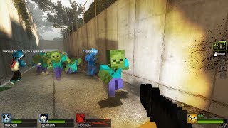 ¡EL APOCALIPSIS ZOMBIE YA ESTÁ AQUÍ! 😱😰MINECRAFT EN LEFT 4 DEAD 2 ROLEPLAY- EL APOCALIPSIS PARTE 1 screenshot 5