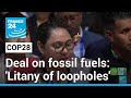 &#39;Litany of loopholes&#39; in COP28 agreement, Alliance of Small Island States says • FRANCE 24 English