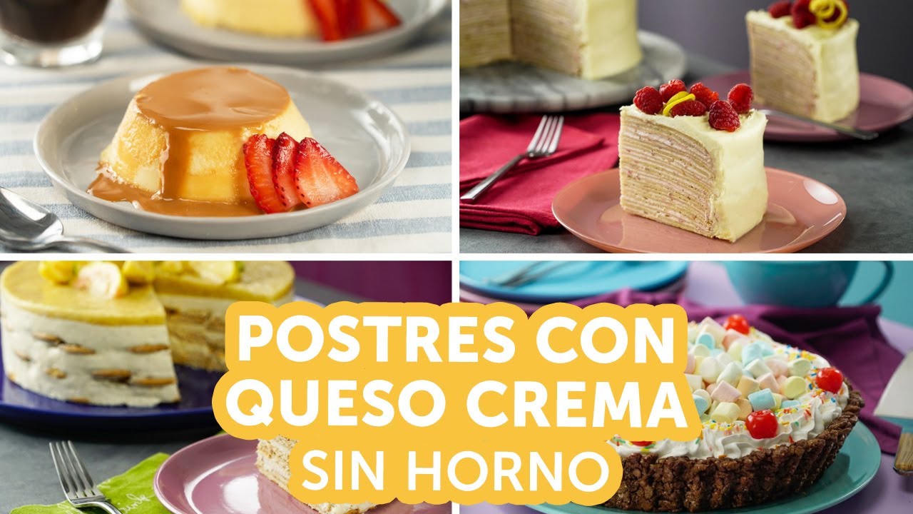Postres con Queso Crema SIN Horno Kiwilimón YouTube