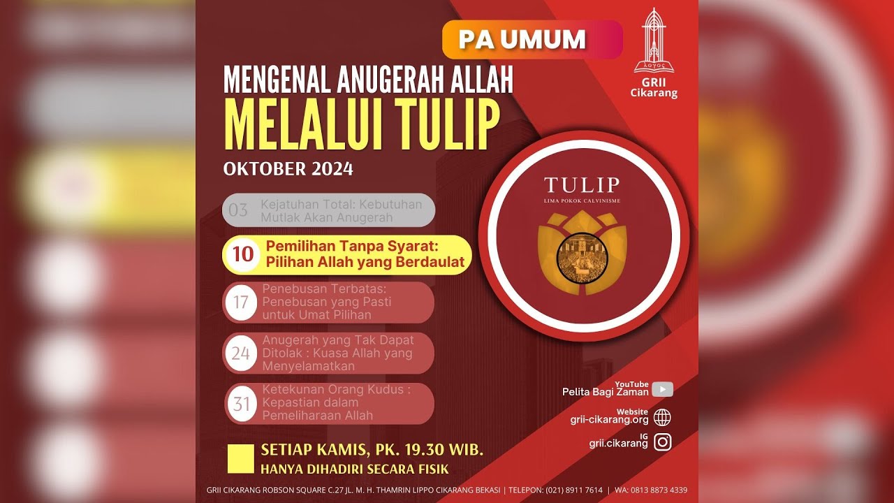 PA UMUM_Pemilihan Tanpa Syarat: Pilihan Allah yang Berdaulat_Pdt. Dr., J. Putratama Kamuri, M.Th.