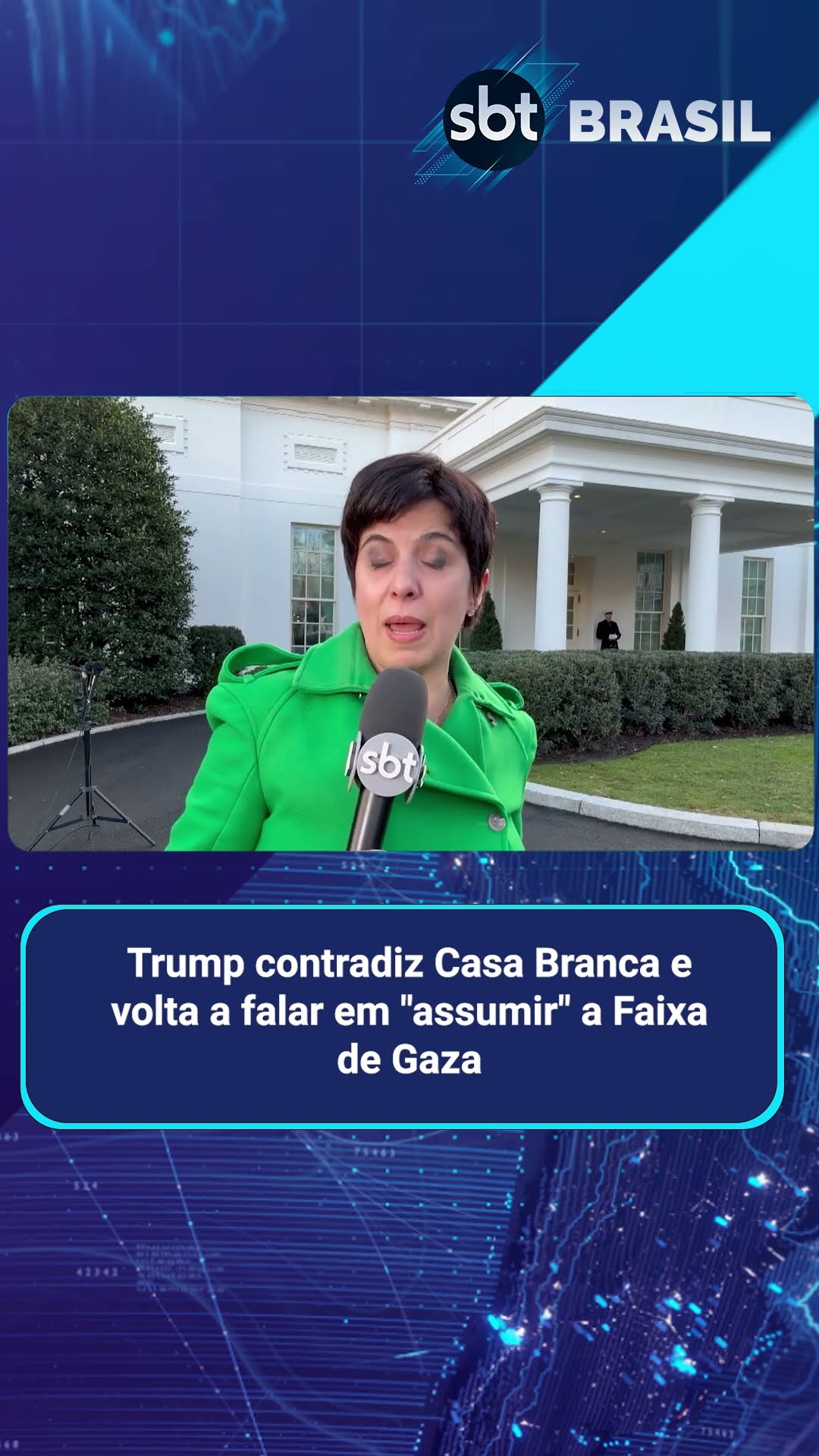Trump contradiz Casa Branca e volta a falar em 'assumir' Gaza | SBT Brasil (06/02/25)