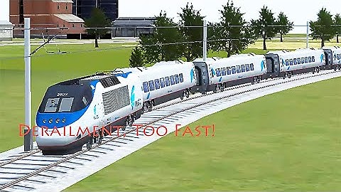 Amtrak Acela Express in American Midwest Got Derailment Because Too Fast - Train Sim