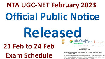 NTA UGC NET Public Notice 2023 | NTA UGC NET 2023 Exam Schedule  | NTA UGC NET Exam Dates 2023