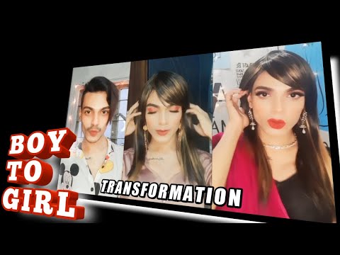 BOY WEARING GIRL CLOTHES | MAKEUP MALE TO FEMALE  | #BOYTOGIRLTRANSFORMATION #maletofemalemakeup