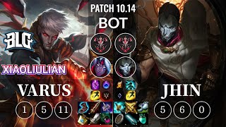 BLG xiaoliulian Varus vs Jhin Bot - KR Patch 10.14