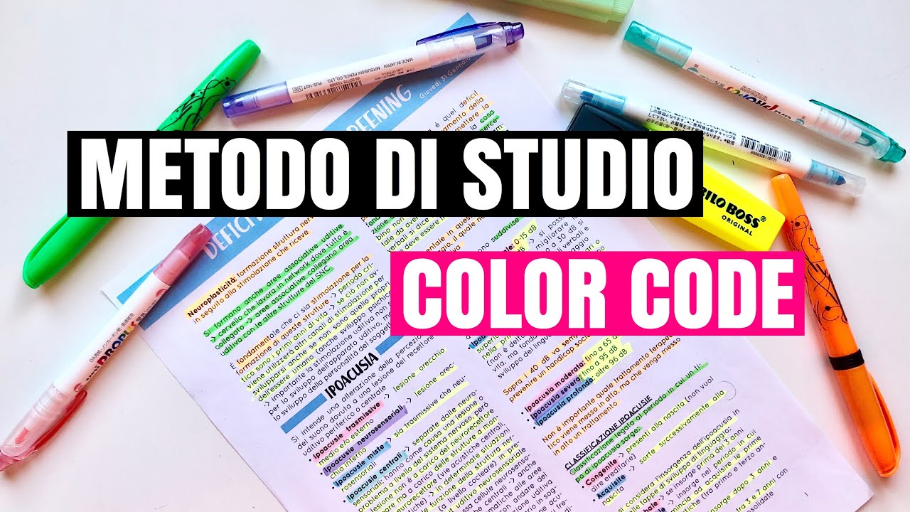 METODO DI STUDIO CON IL COLOR-CODE! |SL