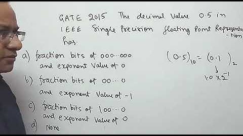 Gate Questions of floating point