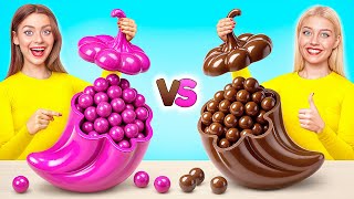 Tantangan Permen Karet VS Makanan Coklat | Perang Makanan Lucu Multi DO Challenge