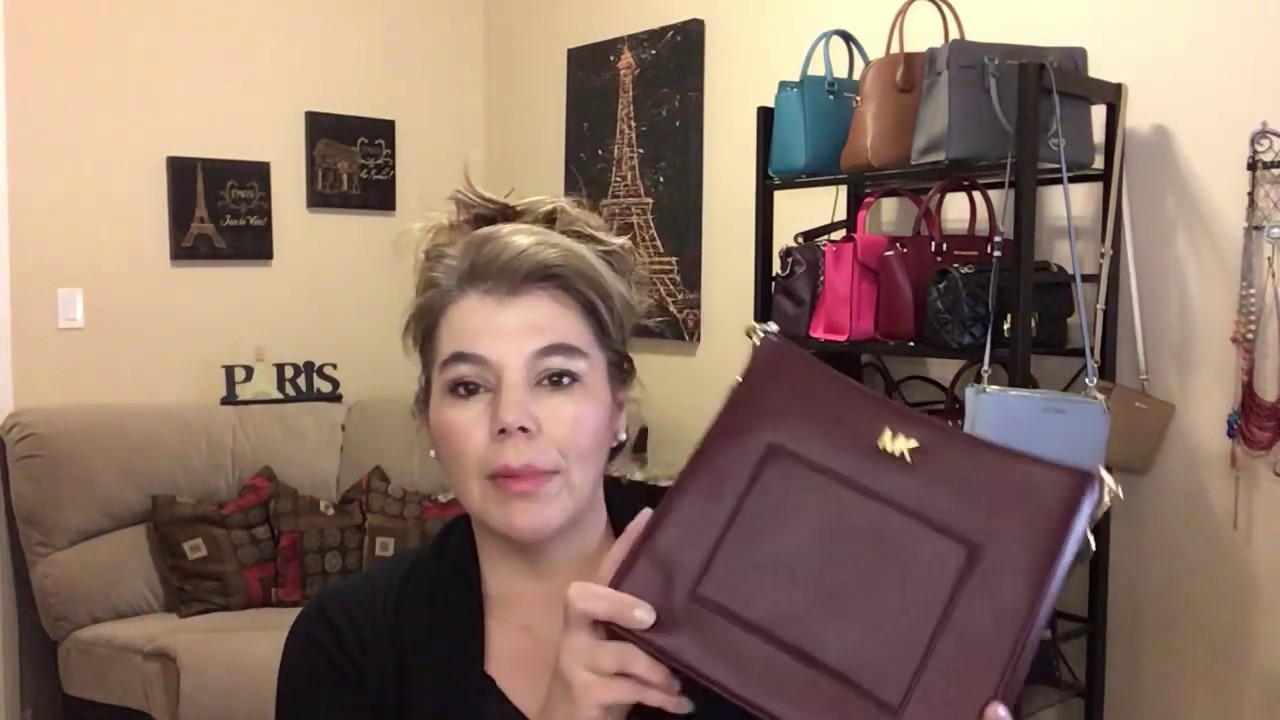 Michael Kors Gloria Leather Messeger Oxblood colour Review Black Friday  purchase - YouTube