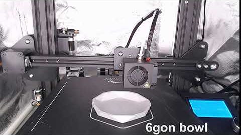 3D Printed 6-gon grey bowl @ 75% - octolapse animated time lapse