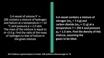 Thermodynamics|Problems in general physics I.E Irodov| page no 75 problem 3 and 4