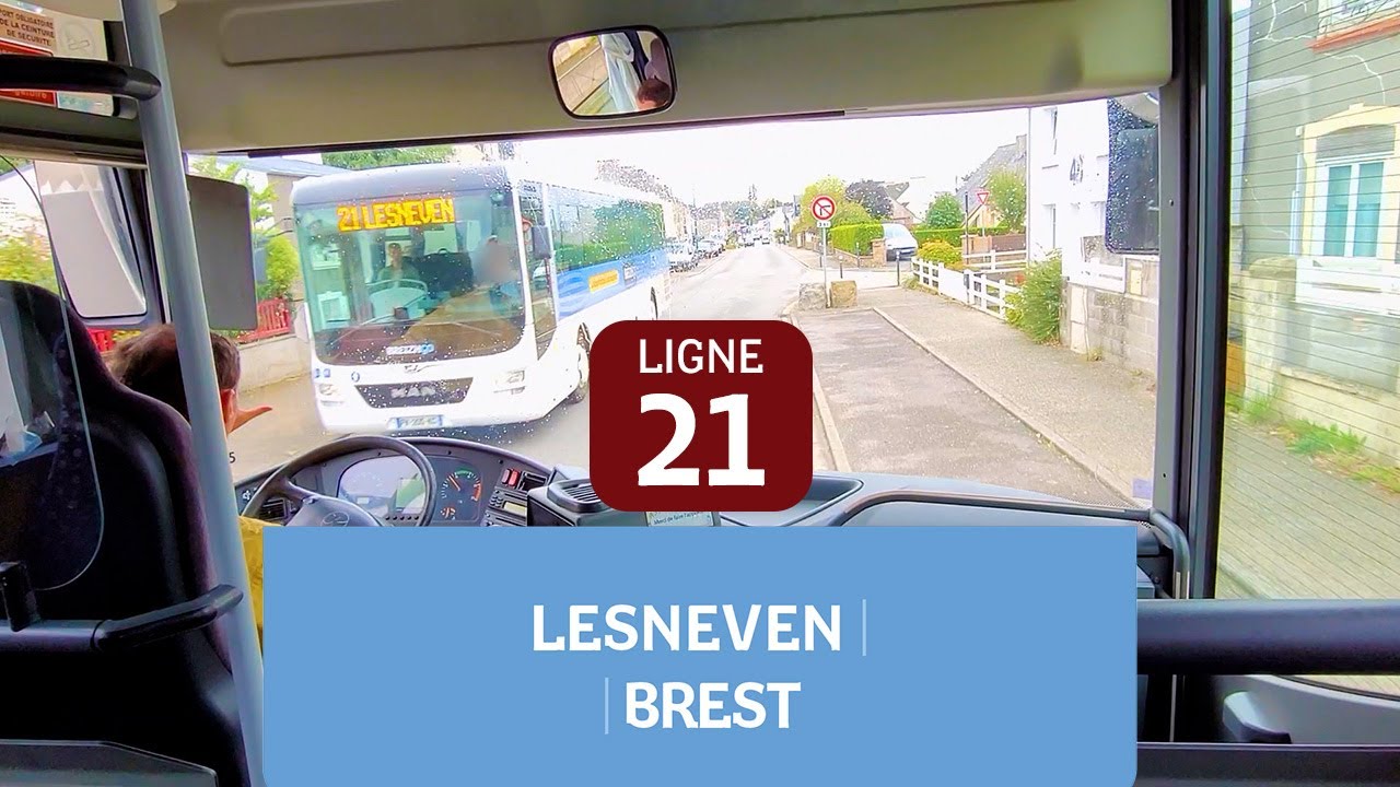 Réseau BreizhGo en Finistère Trajet Ligne 21 Lesneven – Brest