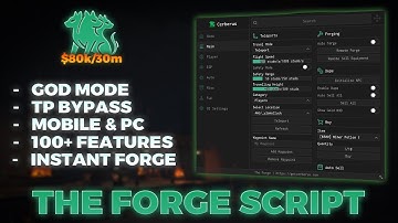 The Forge Script | Cerberus - Instant forge, god mode, tp bypass, auto craft, auto mining etc