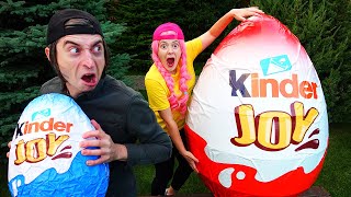 Mukbang Giant Chocolate Kinder Surprise Egg 음식 챌린지 PinkyBlack