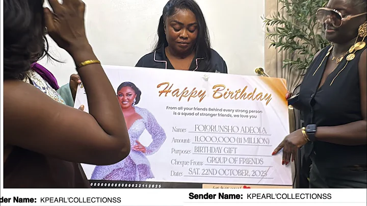 ARIKE GOLD IN TEARS AS SHE RECEIVES 11 MILLION NAIRA BIRTHDAY GIFT FROM FRIENDS AND COLLEAGUES @ 40 