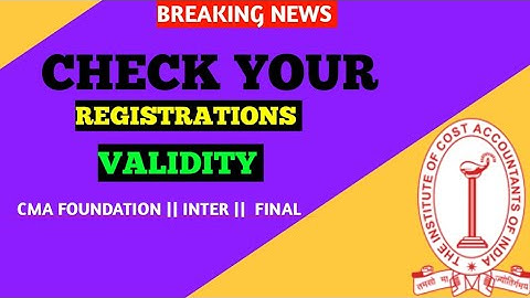 CMA Registration Validity || CMA DE NOVO Registration || CMA Registration