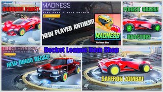 Rocket League Item Shop 🚀[ NEW MADNESS PLAYER ANTHEM BY SAXSQUATCH!]|Ryufalcon Blue