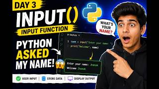 Can Python Remember My Name? 🤯 | Input Function in Python | Day 3🚀