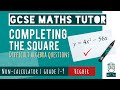 Difficult Completing the Square for Paper 1 Non Calculator | Higher GCSE Maths 14th May 2026