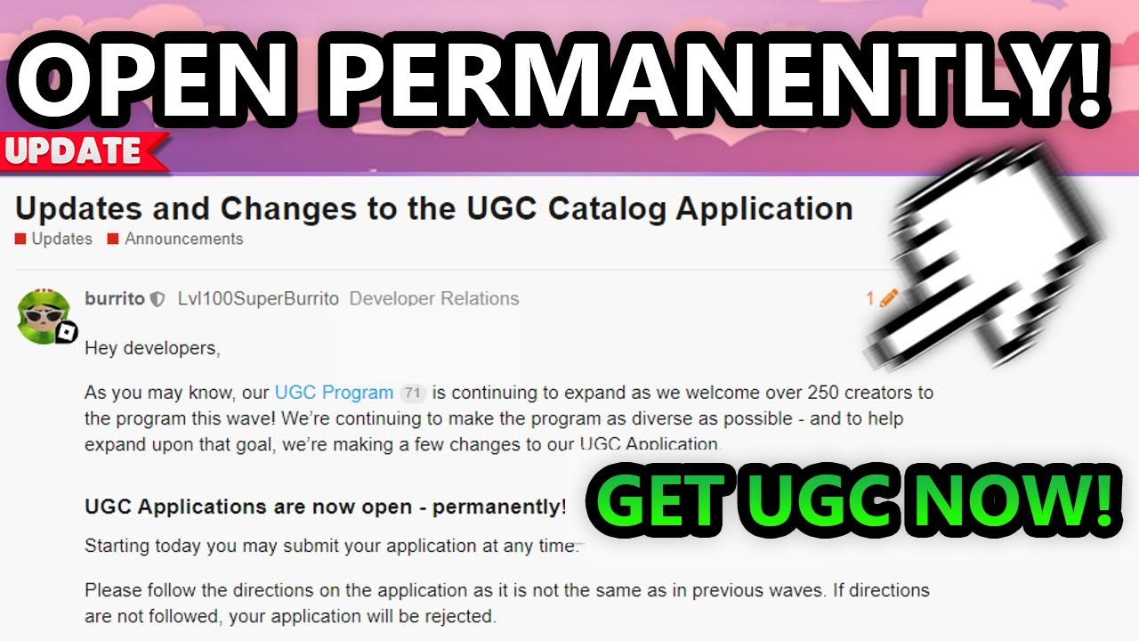 Bloxy News on X: Aspiring UGC Creators: the day is finally here.  Applications to get into the #Roblox UGC Catalog program are FINALLY OPEN!  🥳 #RobloxUGC Learn more about how to apply