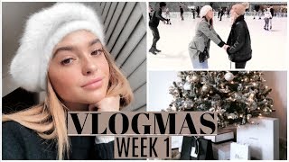 VLOGMAS WEEK 1| Ice Skating w Friends \& NYC Trip!