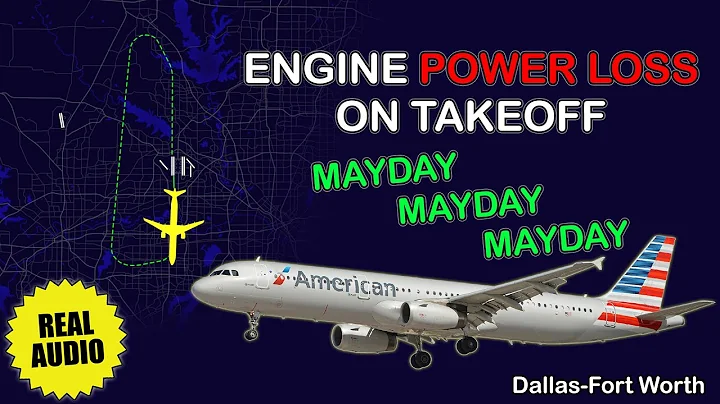 MAYDAY. Engine power lost power on takeoff. American A321 returns to Dallas-Fort Worth. Real ATC